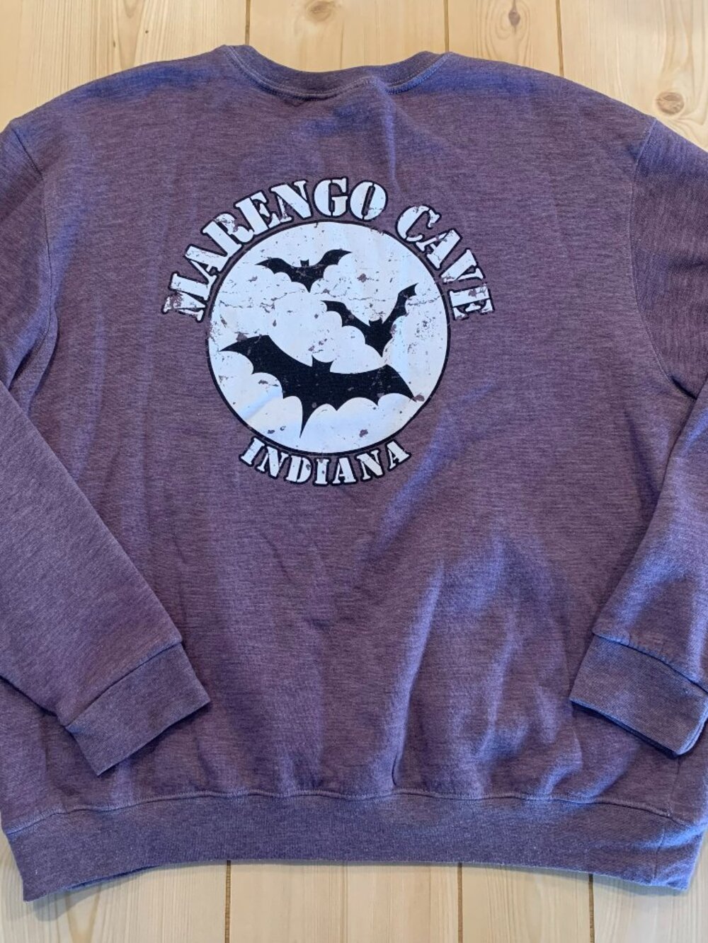 Marengo Cave Indiana Midwest Bats Vampire Spooky Creepy Cavern Sweatshirt L